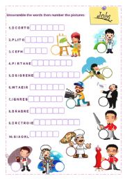 English Worksheet: jobs