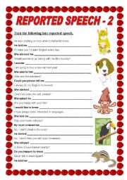 English Worksheet: Reported speech - 2