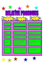 English worksheet: relative clauses