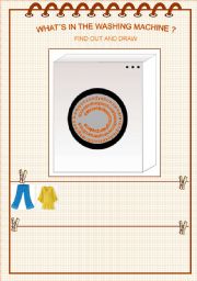 English Worksheet: WHATS IN THE WASHING MACHINE