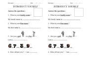 English Worksheet: introduct yourself