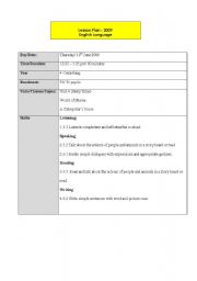 English worksheet: lesson plan writing