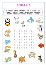 Animals Crossword