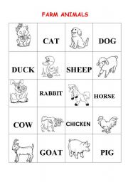 English Worksheet: FARM ANIMALS