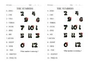 English worksheet: The numbers 0 to 12