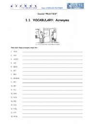 English Worksheet: COMPUTING VOCABULARY - Acronyms