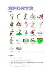 English worksheet: Sports