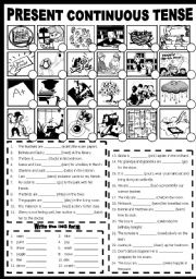 English Worksheet: Present Continuous Tense