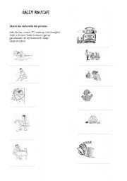 English worksheet: Daily Routine