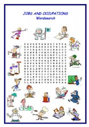 jobs and occupations wordsearch