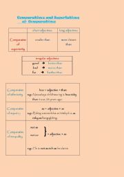 English Worksheet: comparatives  and superlative form