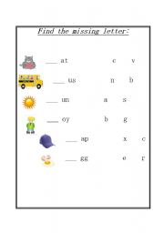 English worksheet: Consonants & Vowels