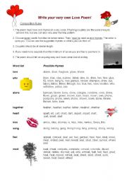 Guided Writing: Love poems