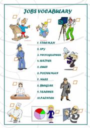 English Worksheet: jobs vocabulary