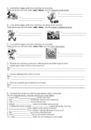 English worksheet: revisions of verb tenses (with answr key)