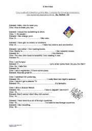 English worksheet: A blind date