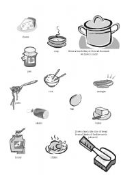 English Worksheet: What  do we have to cook?