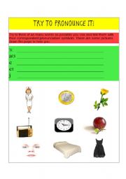 English worksheet: Pronunciation exercise