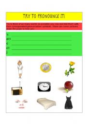 English Worksheet: Pronunciation exercise