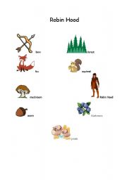 English worksheet: Robin Hood vocabulary-forest