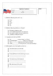 English worksheet: Past simple and past continuous