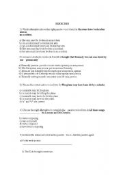 English worksheet: PASSIVE VOICE