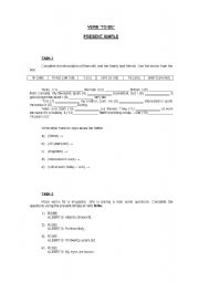 English worksheet: Verb to be (affirmative, negative and interrogative forms)