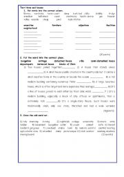 English worksheet: Test: home and houses