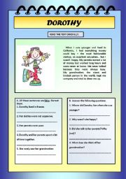 English Worksheet: DOROTHY