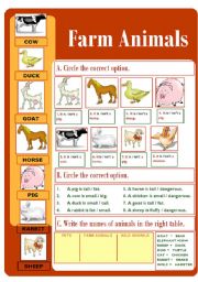 English Worksheet: Farm Animals (08.02.10)