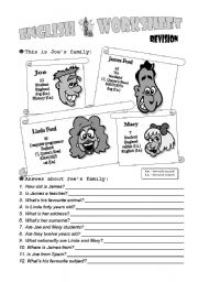 English Worksheet: REVISION