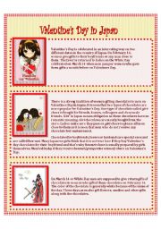 English Worksheet: Valentines day in JAPAN