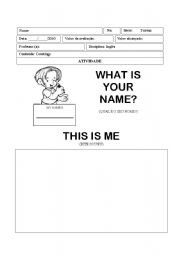 English Worksheet: What is your name?