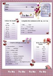 English Worksheet: To Be