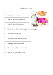 English Worksheet: Slumdog Millionaire