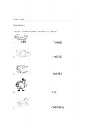English Worksheet: FARM ANIMALS
