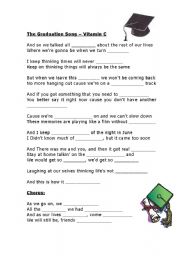 English Worksheet: The Graduation Song