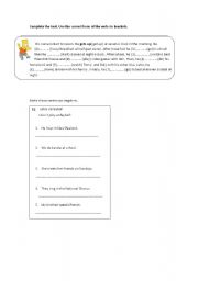English Worksheet:  Present SimpleTest