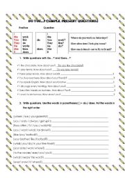 English Worksheet: Do you..? simple present questions