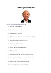 English Worksheet: John Pilger Webquest