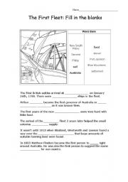 The First Fleet Worksheet