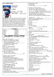 Screen English Worksheet with blanks (Movie : Bruce Almighty) 