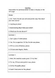 English worksheet: International Food 2 (Role Play)