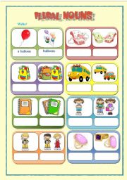 Plural for kids - 4 pages