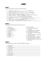 English Worksheet: Jobs