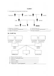 English worksheet: family tree