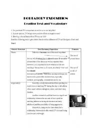 English worksheet: Hortatory Exposition-reading txt and vocabulary