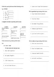 English Worksheet: exercise