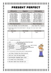 English Worksheet: PRESENT PERFECT