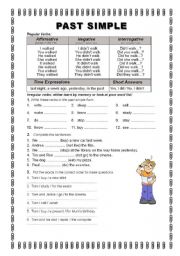 English Worksheet: PAST SIMPLE